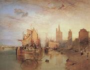 Joseph Mallord William Turner Cologne,the arrival lf a pachet boat;evening (mk31) oil on canvas